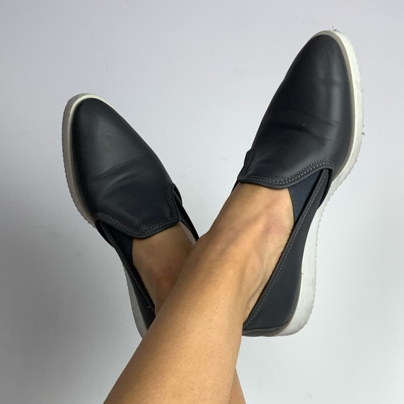 Everlane Charcoal Grey The Leather Street Shoe 8 - Picture 2 of 8